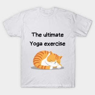 Sleeping Affirmation Cat - The ultimate Yoga exercise | Cat Lover Gift | Law of Attraction | Positive Affirmation | Self Love T-Shirt